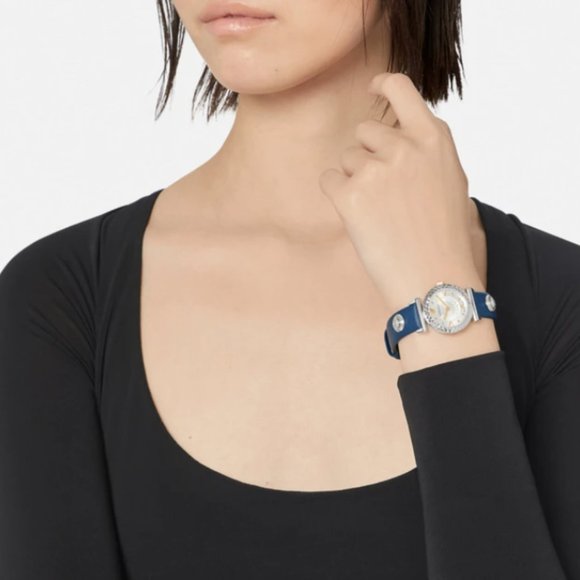 New Versace Mini Vanity Medusa Two Tone Ladies Watch - Picture 5 of 5